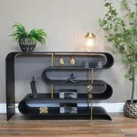 Black Metal Open Shelving Unit