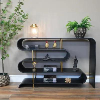 Black Metal Open Shelving Unit image