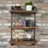 Black Metal Pipe 3-Shelf Wall Unit - Black, Wood