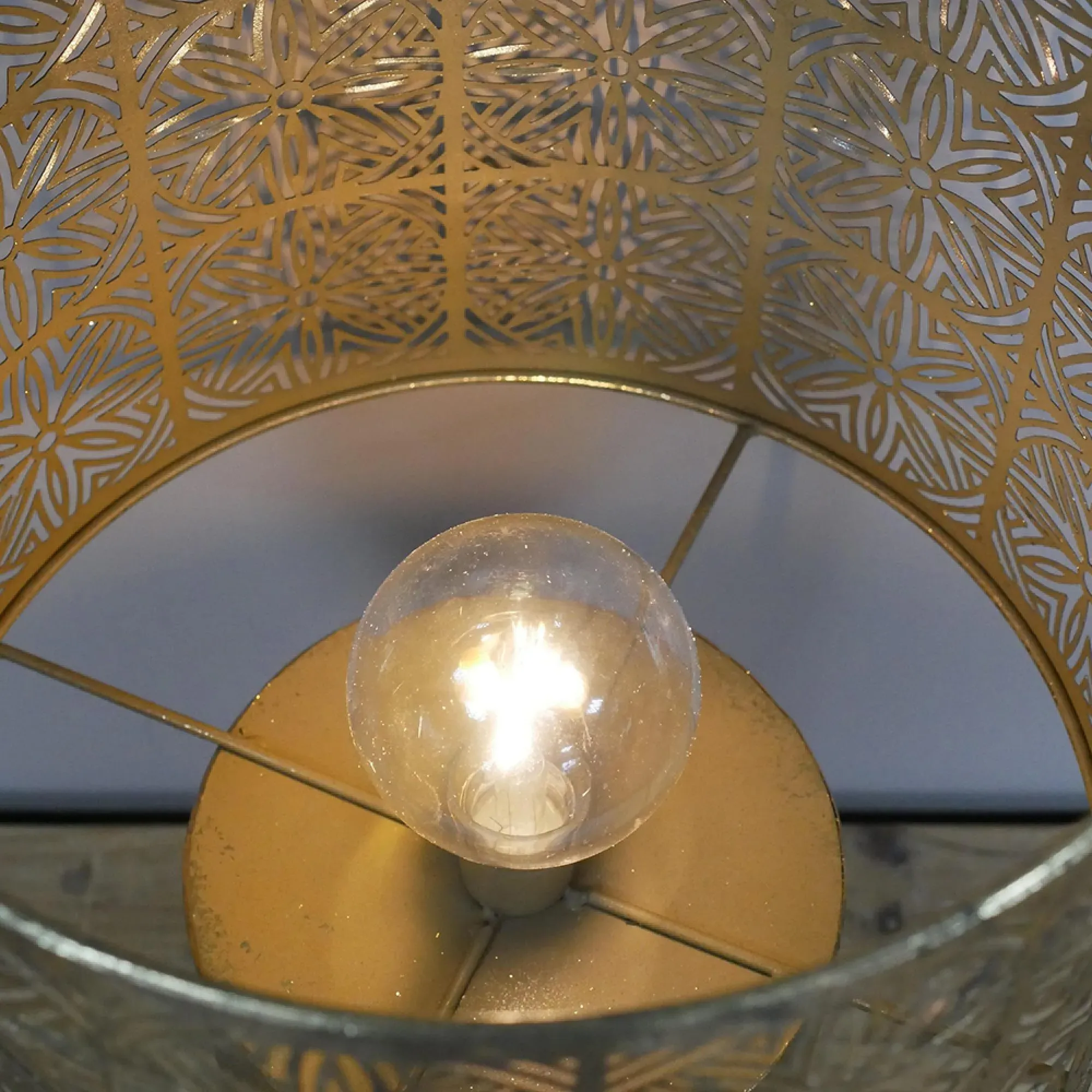 Brushed Gold Table Lamp - Set of 2