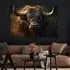 Bull Tempered Glass Wall Art