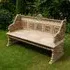 Carved Garden Bench - Teak Wood