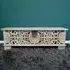 Carved Storage Bench - Mango Wood