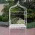 Chris Metal Garden Bench - White