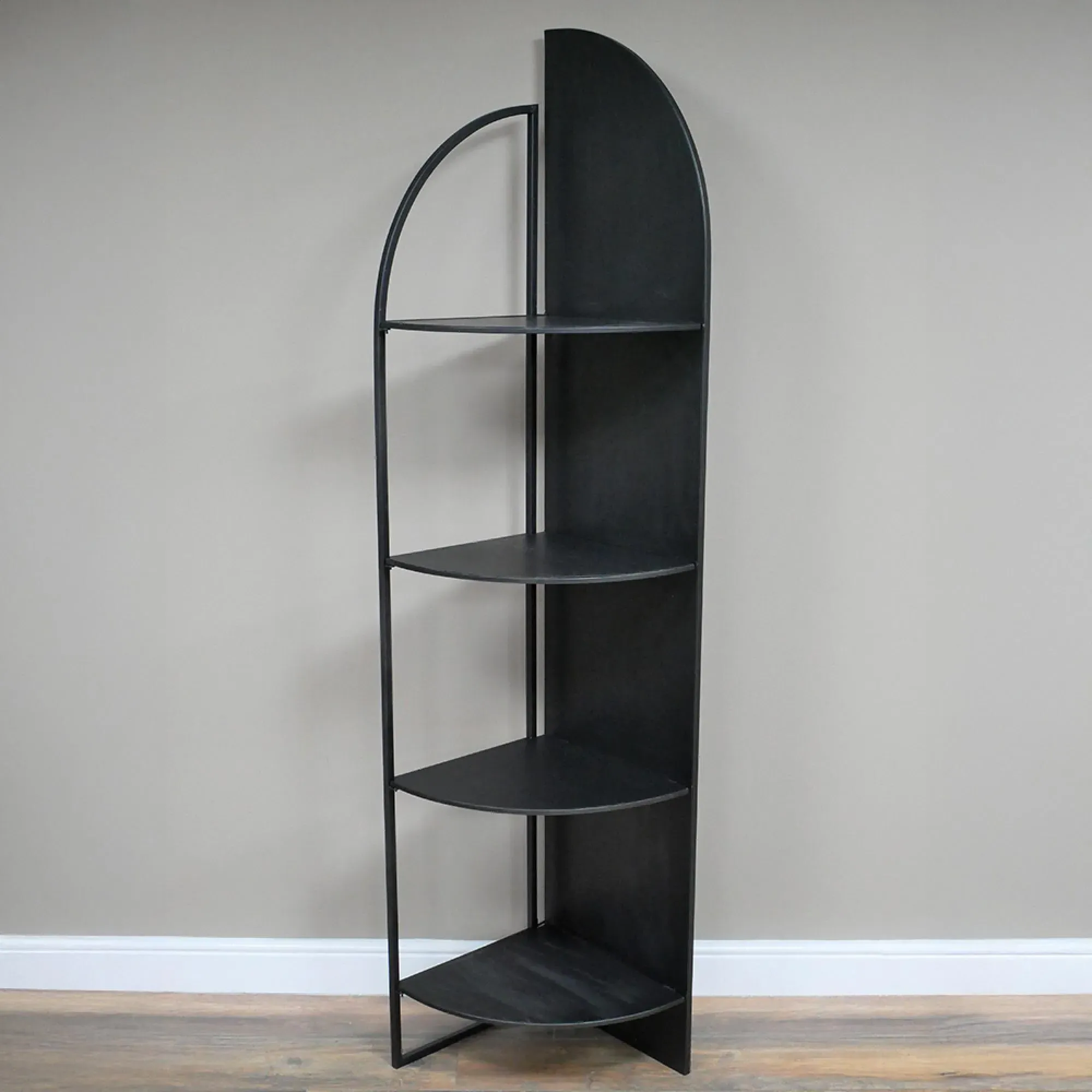 Corner Metal Shelves - Black