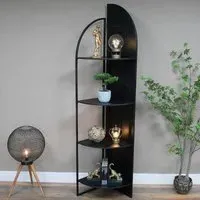 Corner Metal Shelves - Black