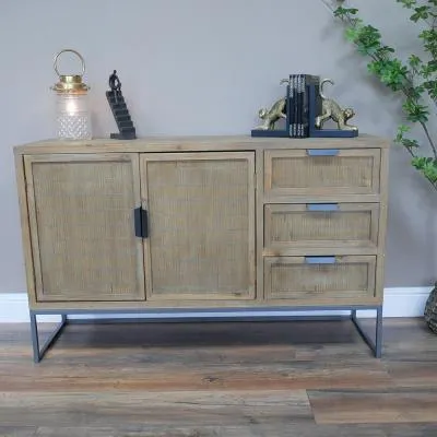 Distressed 2 Door Medium Sideboard - Rustic image