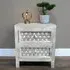 Distressed 2 Drawer Bedside Cabinet - White, Mango Wood