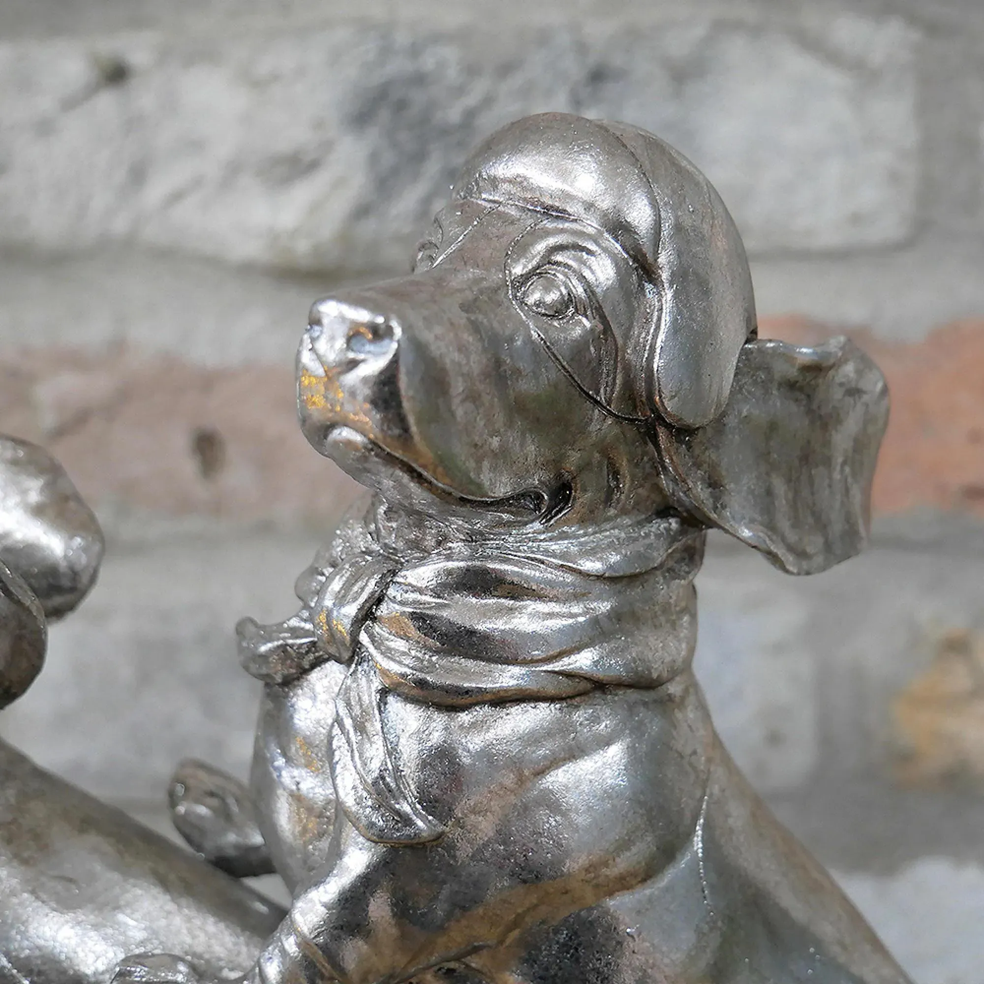 Dogs on Bicycle Decorative Set - Resin, Metal