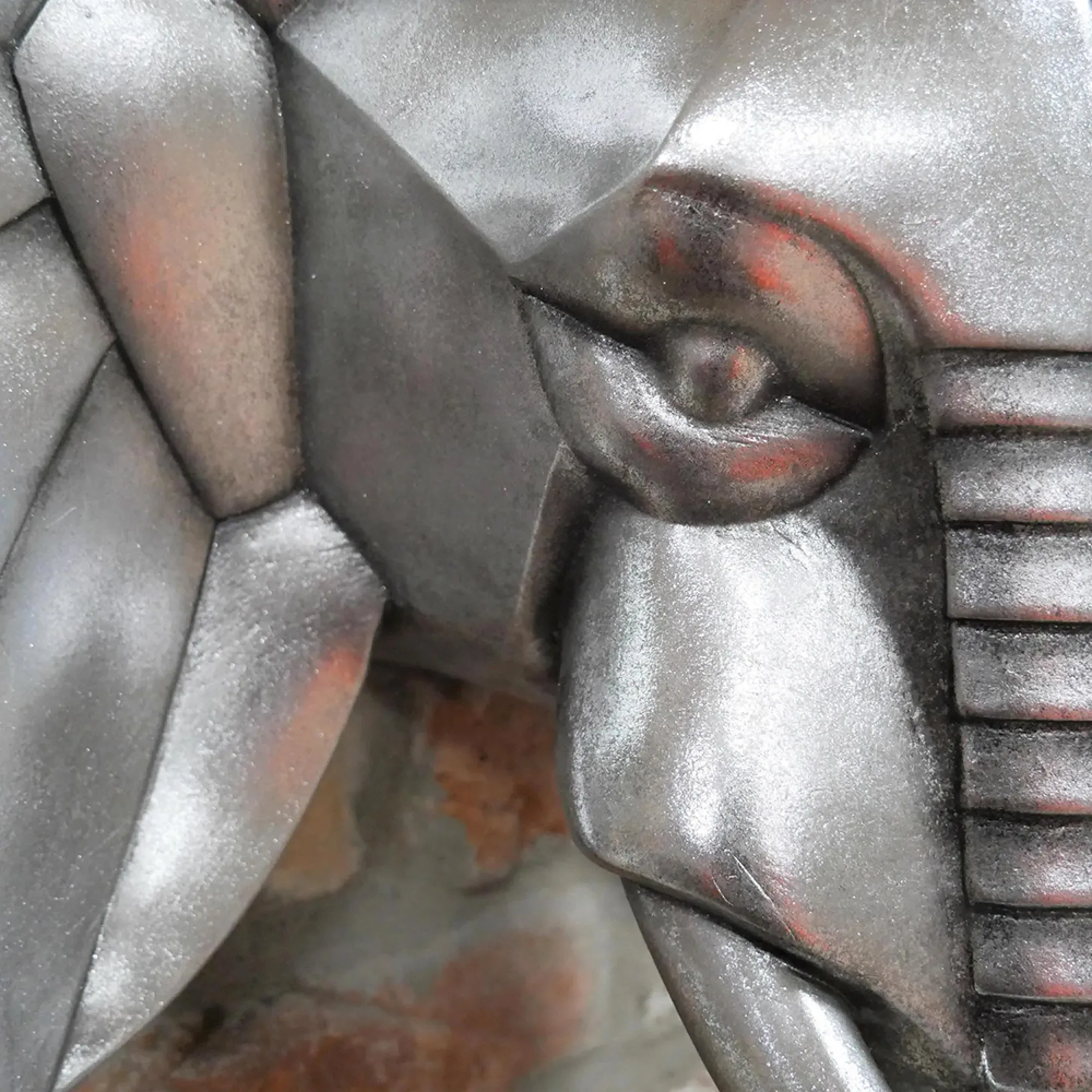 Elephant Head Wall Decor - Grey, Resin