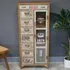 Fir Wood 1 Door Multi Drawer Tall Cabinet
