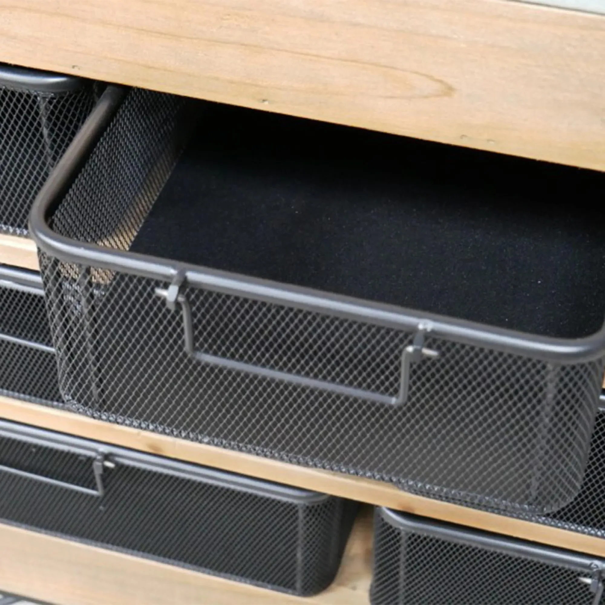 Fir Wood and Metal Multi Drawer Cabinet