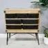 Fir Wood and Metal Multi Drawer Cabinet
