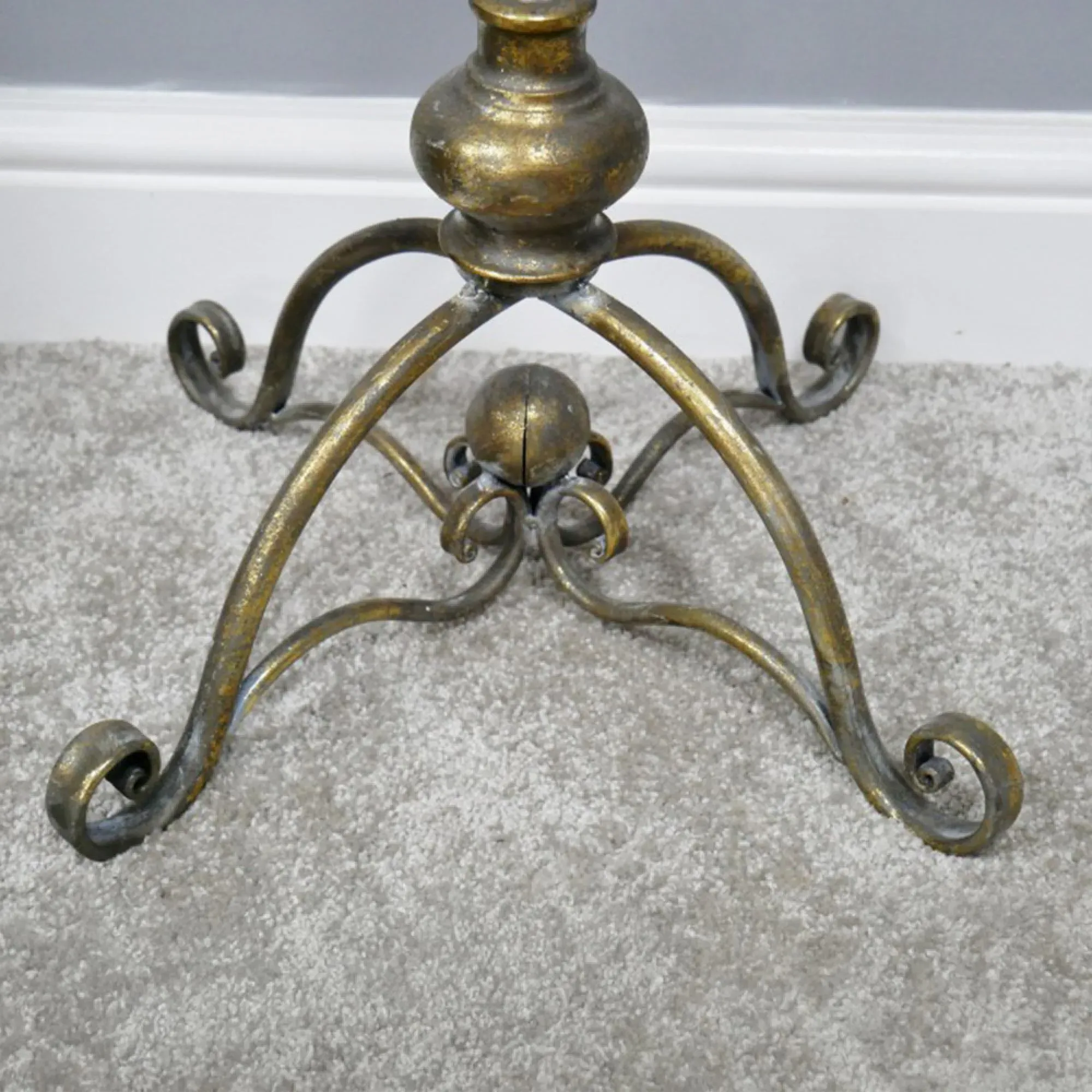 Floor Stand Hanging Lantern Set of 2 - Gold