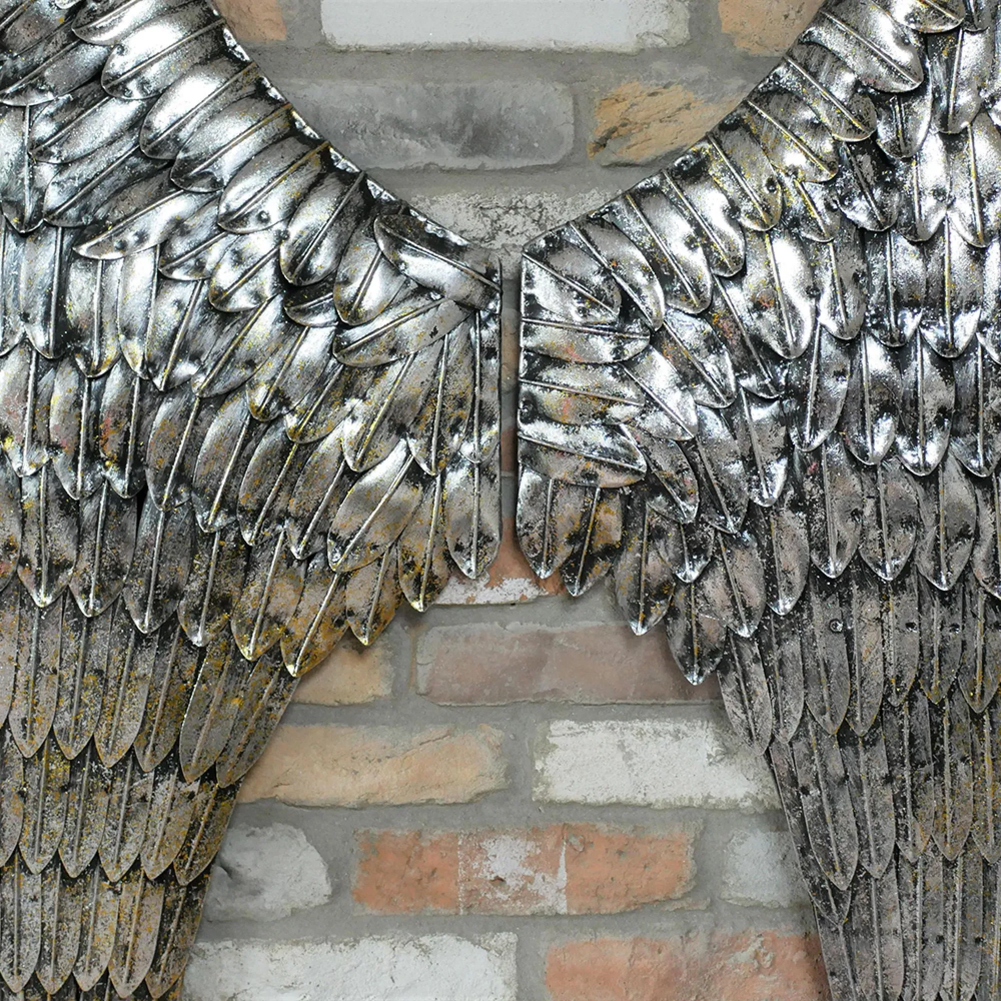 Giant Angel Wings - Silver Metal