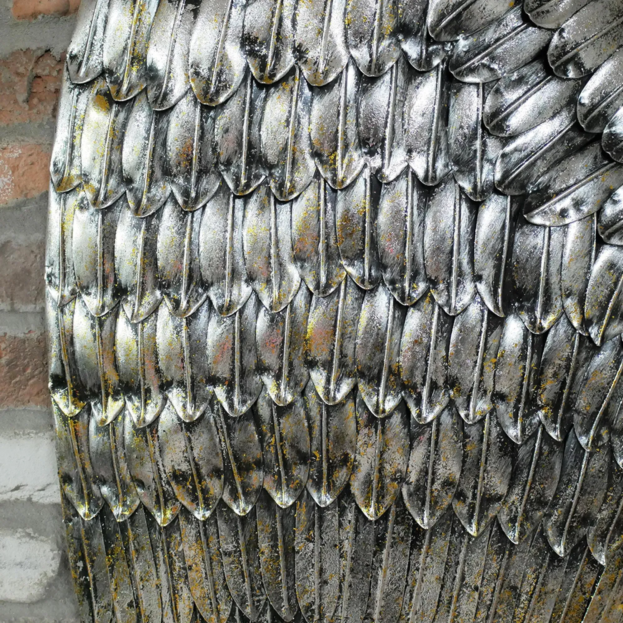 Giant Angel Wings - Silver Metal