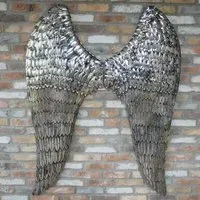Giant Angel Wings - Silver Metal