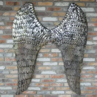 Giant Angel Wings - Silver Metal image