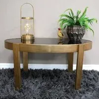 Glass and Metal Coffee Table - Black