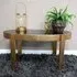 Glass and Metal Coffee Table - Black