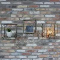 Glass and Metal Wall Rack