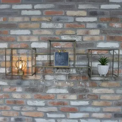 Glass and Metal Wall Rack image