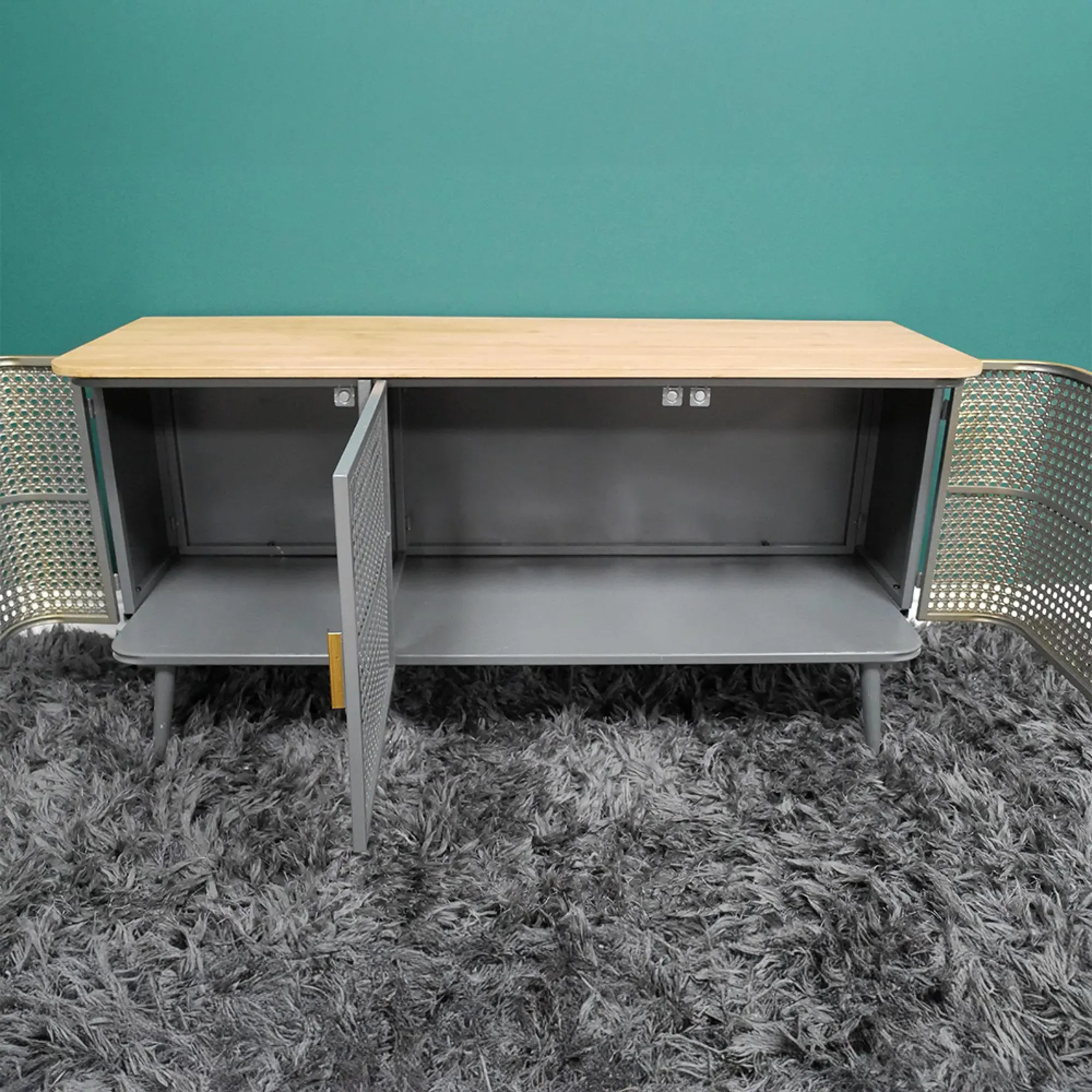 Gold Metal 3 Door Medium Sideboard