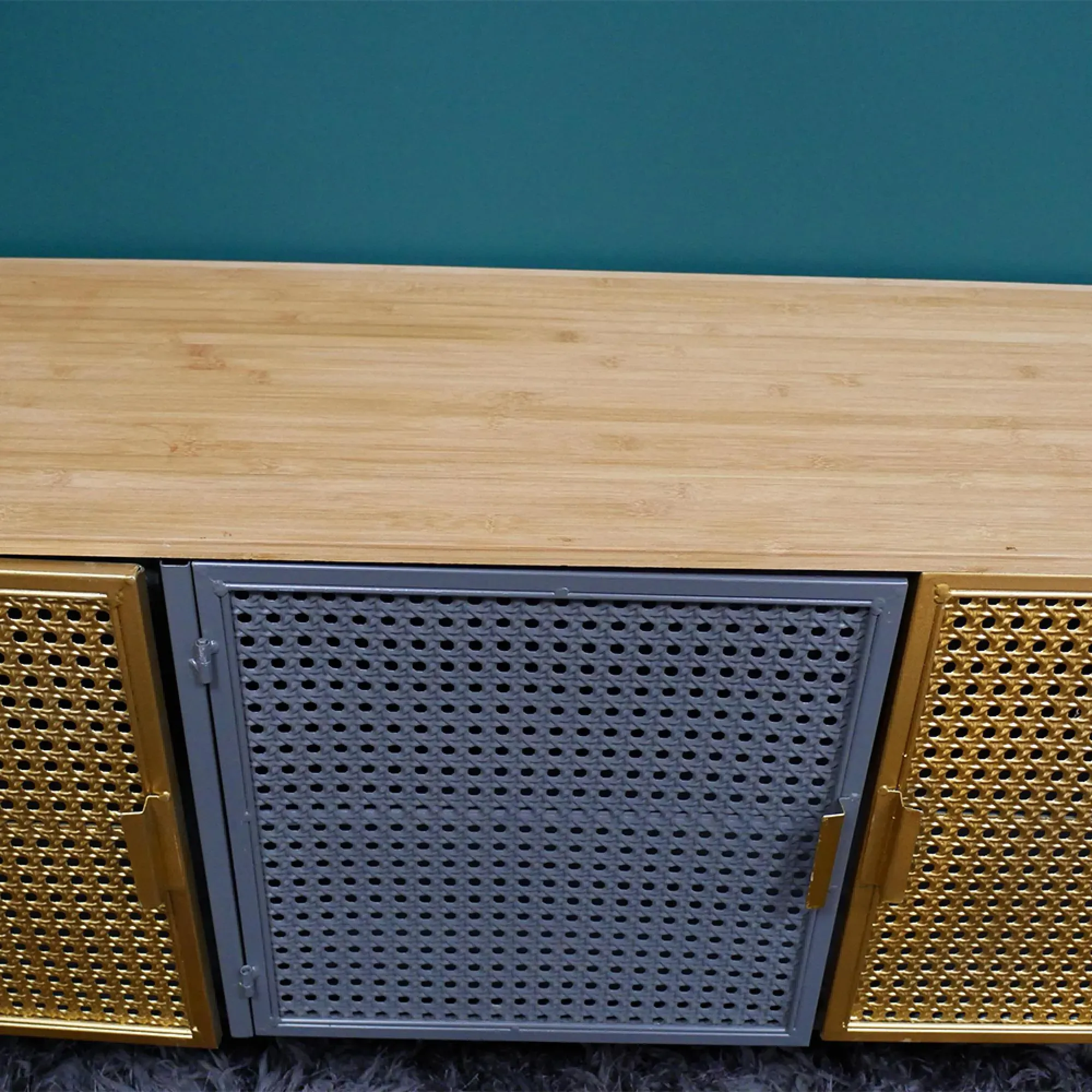 Gold Metal 3 Door Medium Sideboard