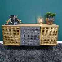 Gold Metal 3 Door Medium Sideboard