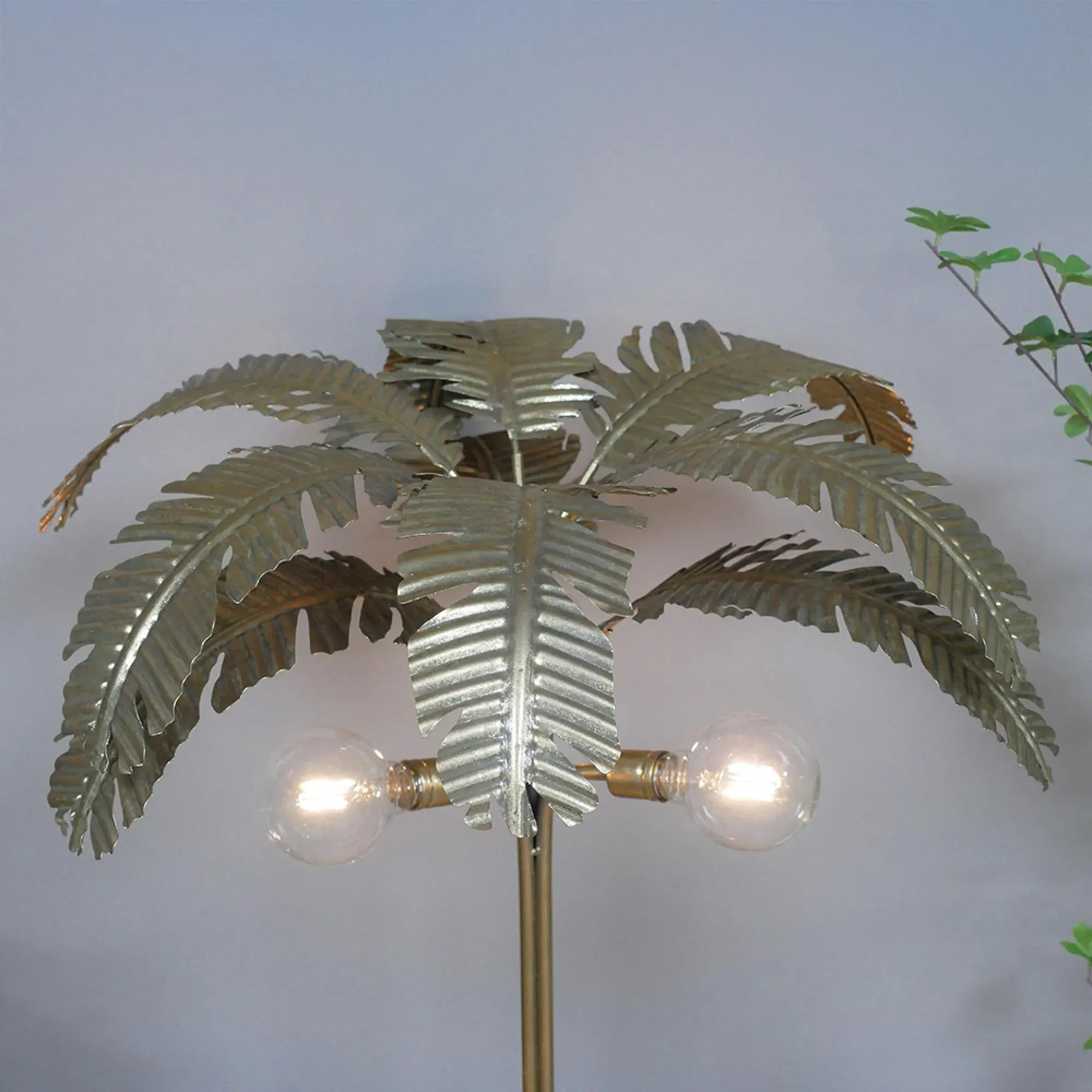 Gold Palm Tree Table Lamp