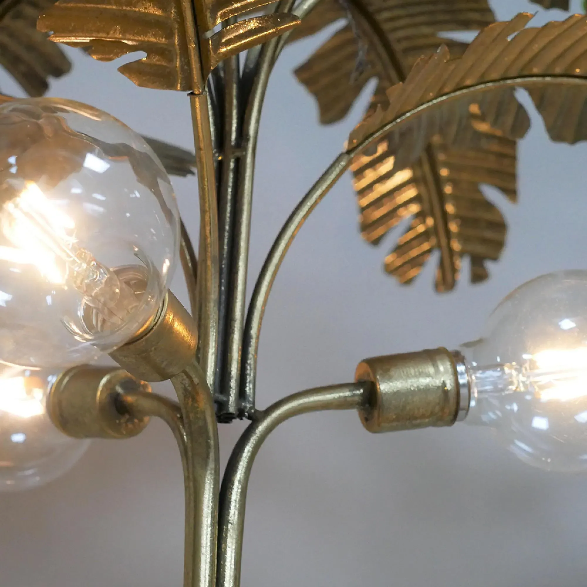 Gold Palm Tree Table Lamp