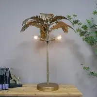 Gold Palm Tree Table Lamp