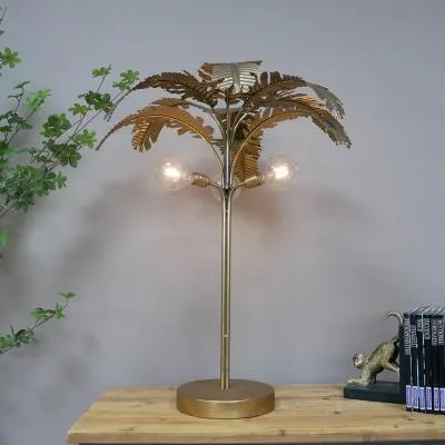 Gold Palm Tree Table Lamp image