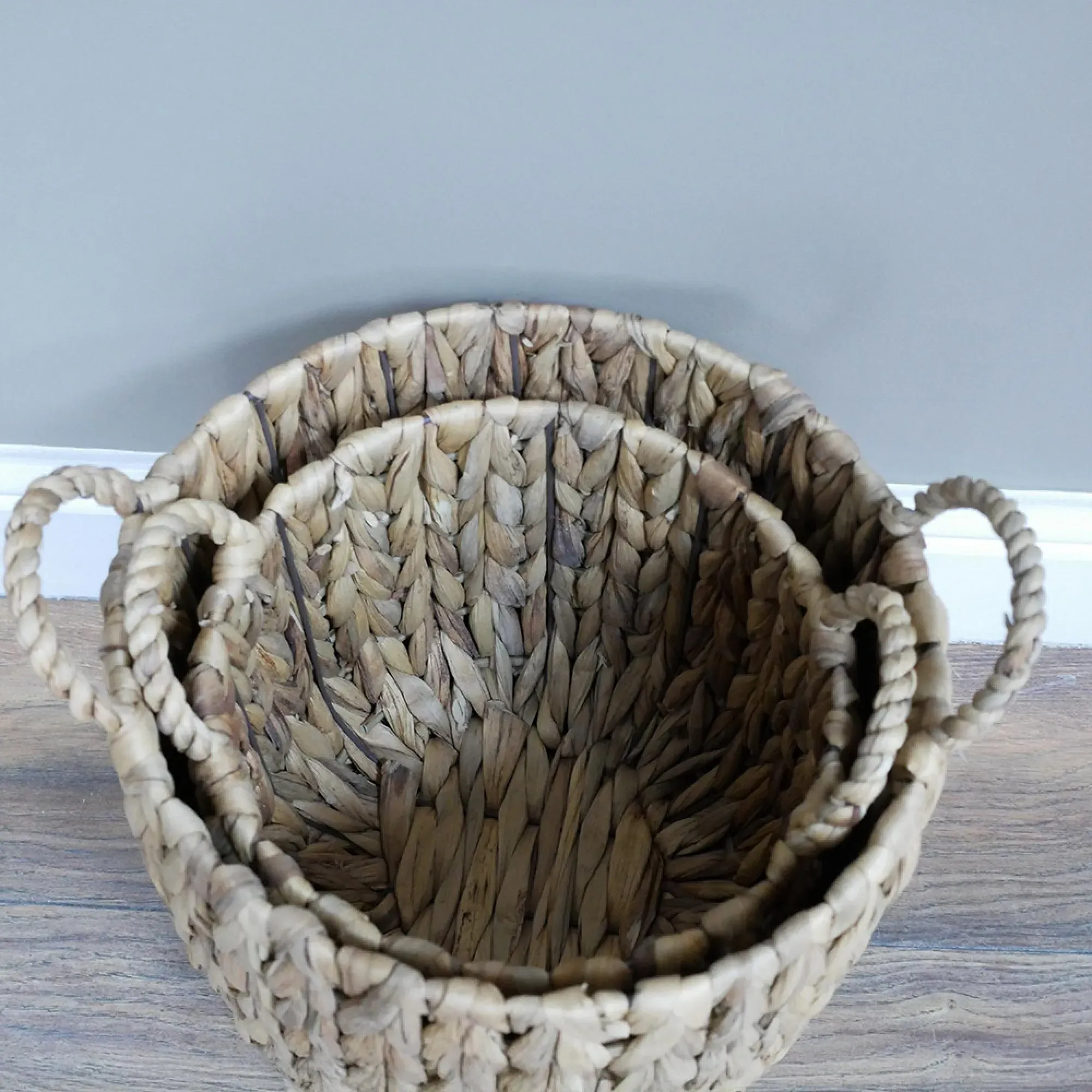 Hyacinths Basket Planters - Set of 2