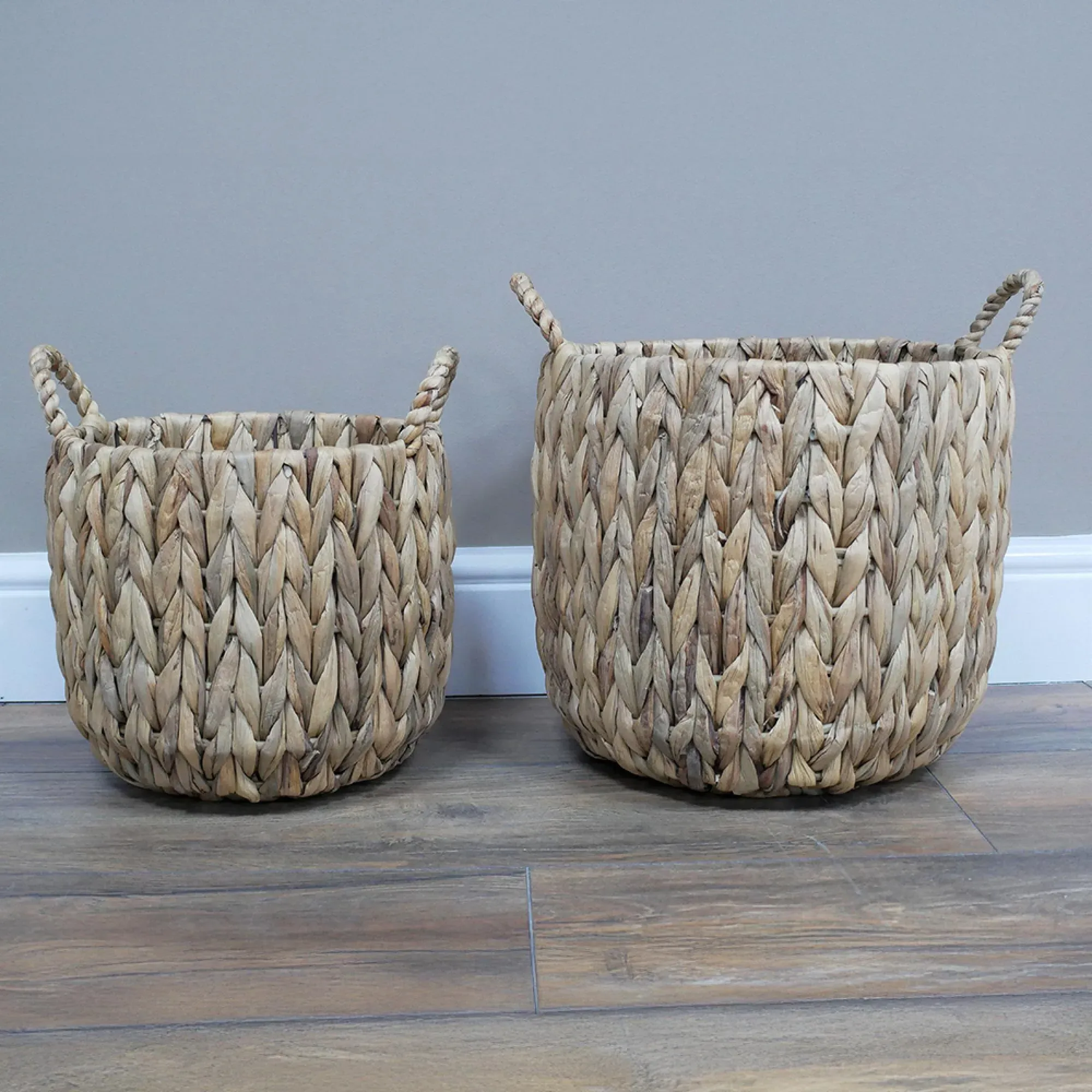 Hyacinths Basket Planters - Set of 2