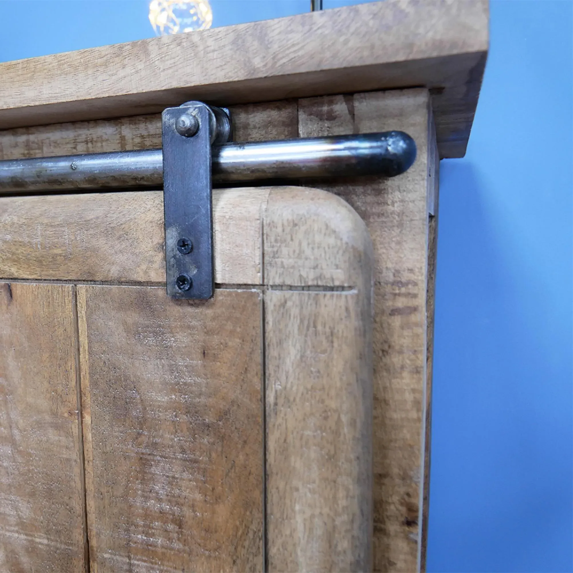 Industrial 1 Door 4 Drawer Storage Unit - Mango Wood