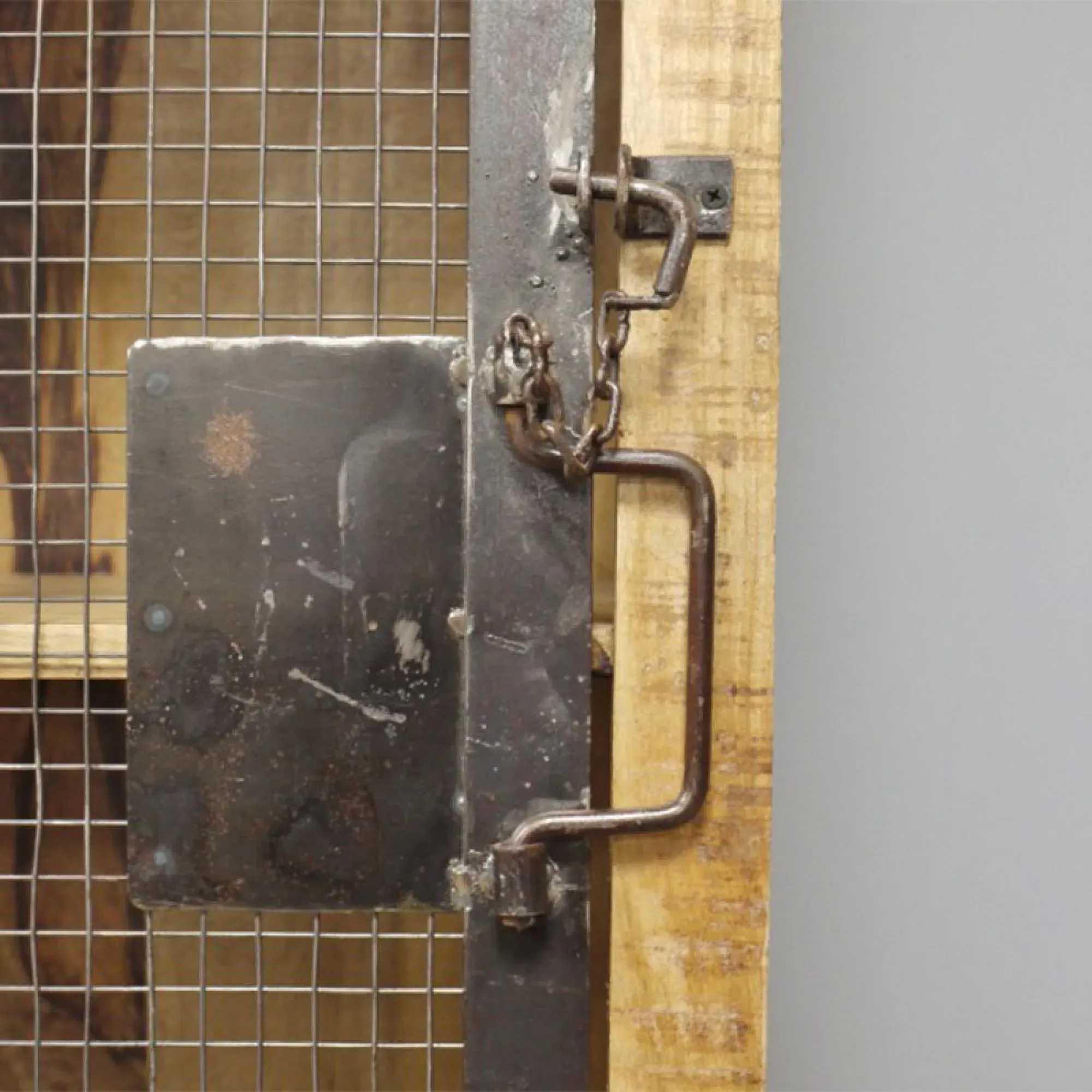 Industrial 1 Door Tall Cabinet - Wood, Metal