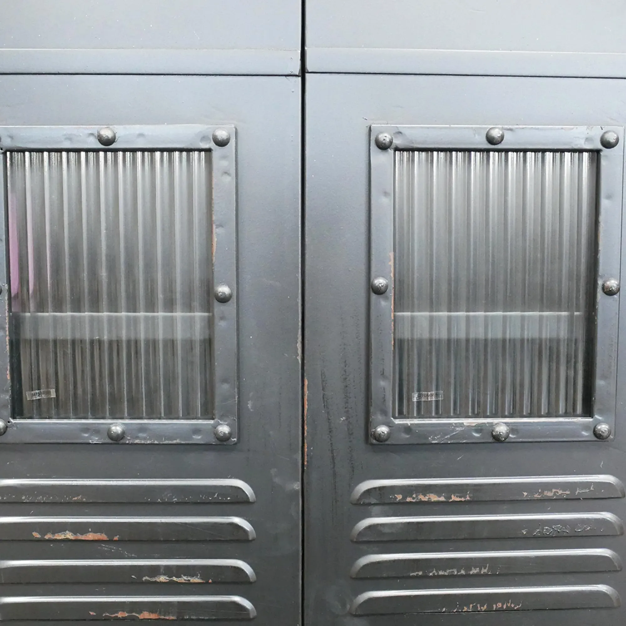 Industrial 2 Door Cabinet - Black, Metal