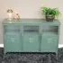 Industrial 3 Door Medium Sideboard - Green, Metal