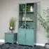 Industrial 4 Door Display Cabinet - Green, Metal