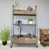 Industrial 4 Drawer Shelving Unit - Fir Wood, Metal