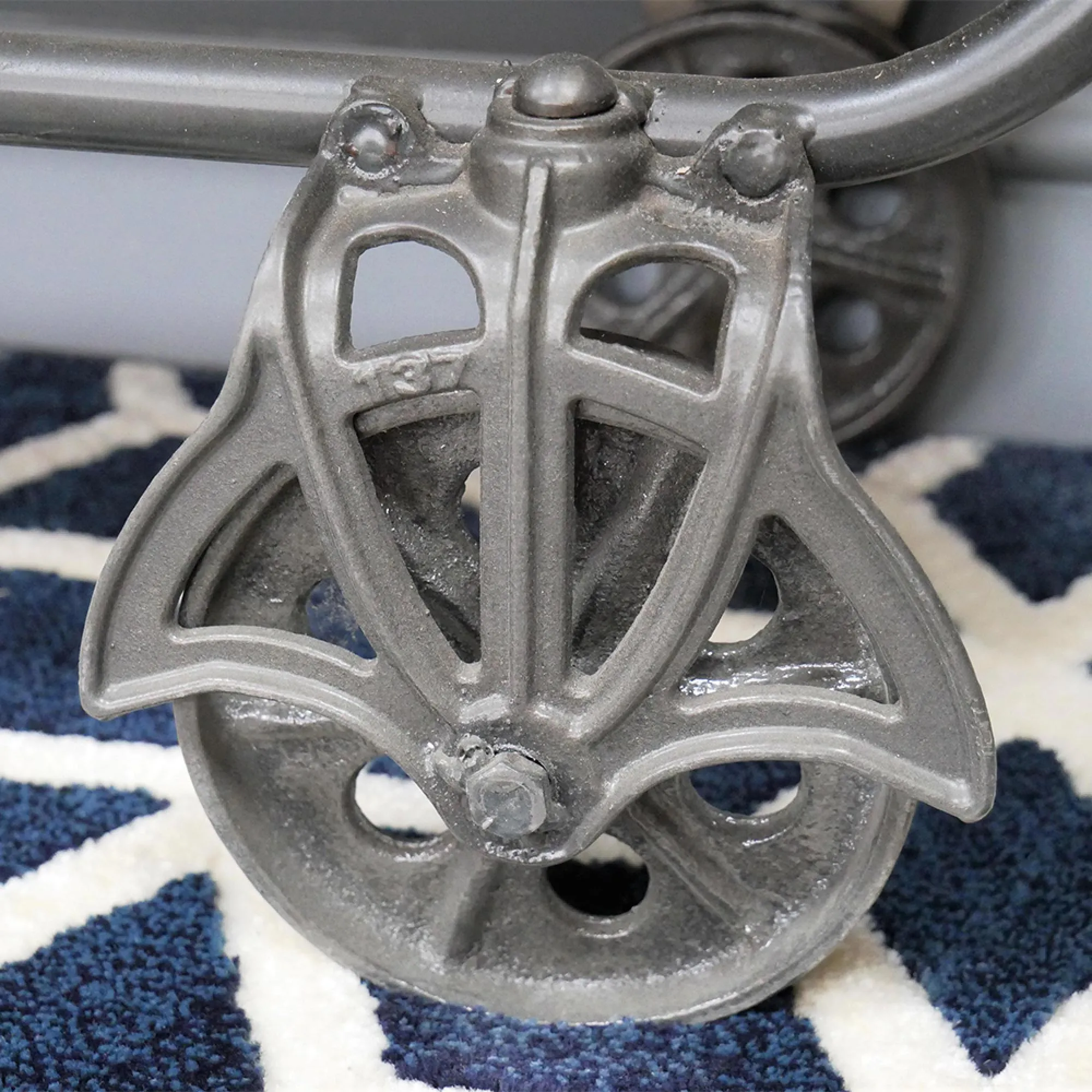 Industrial Fir Wood 1 Door 6 Drawer Storage Unit