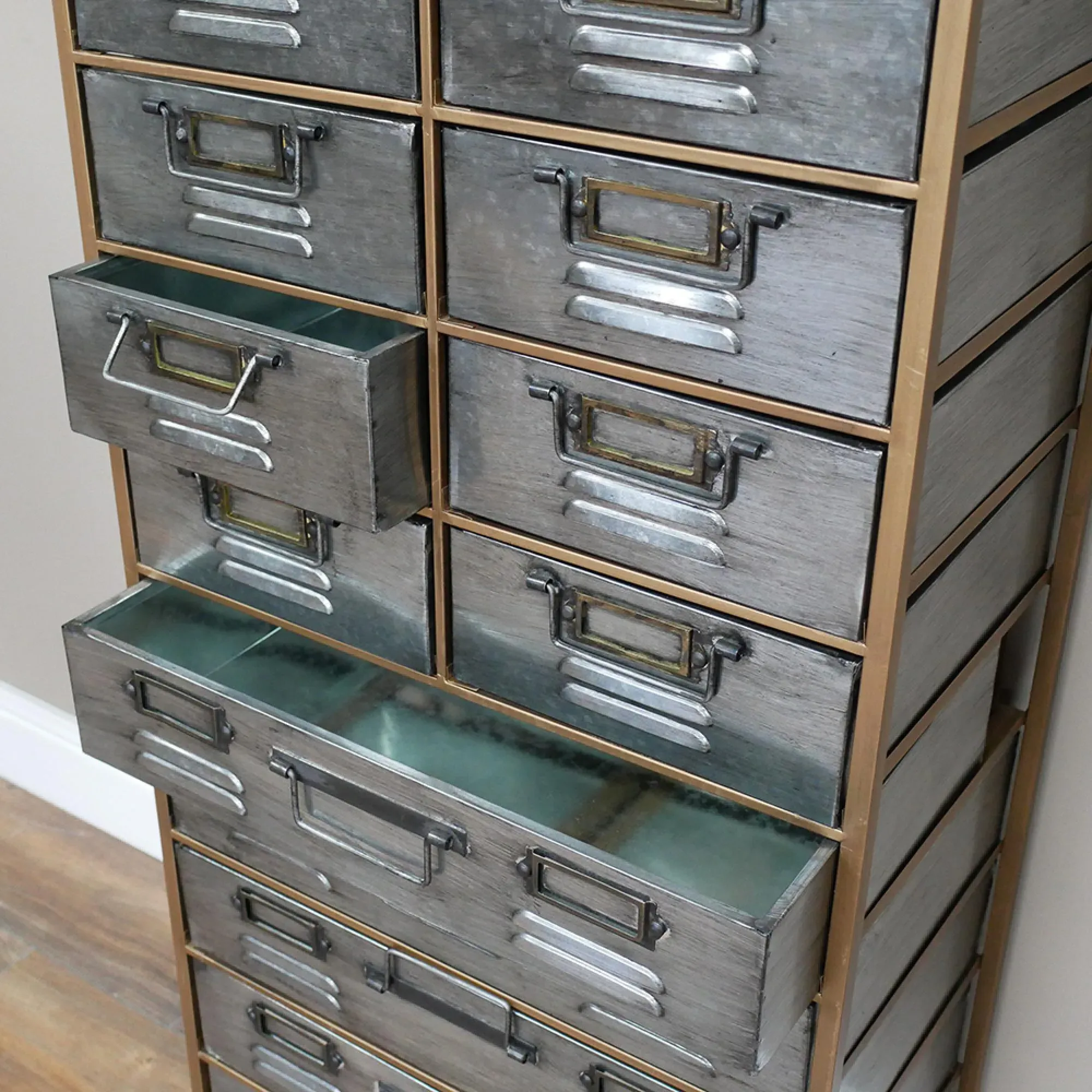 Industrial Large Multi Drawer Storage Unit - Metal