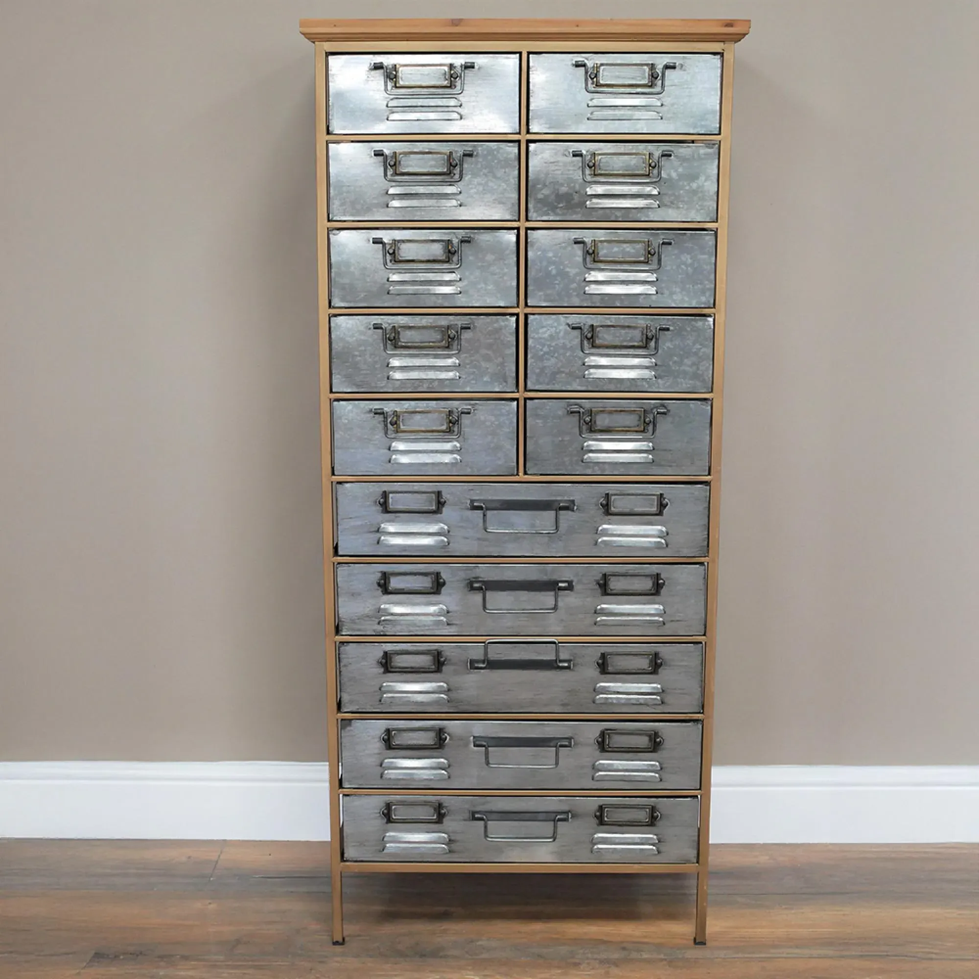 Industrial Large Multi Drawer Storage Unit - Metal