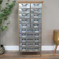 Industrial Large Multi Drawer Storage Unit - Metal