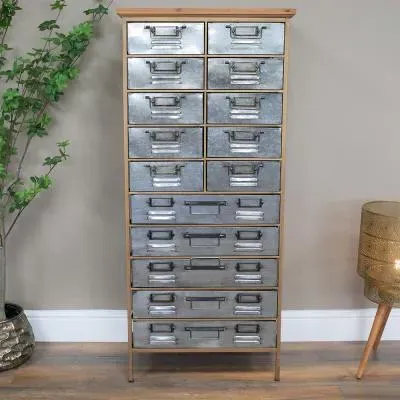 Industrial Large Multi Drawer Storage Unit - Metal
