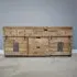 Industrial Large Sideboard with Sliding Doors - Mango Wood