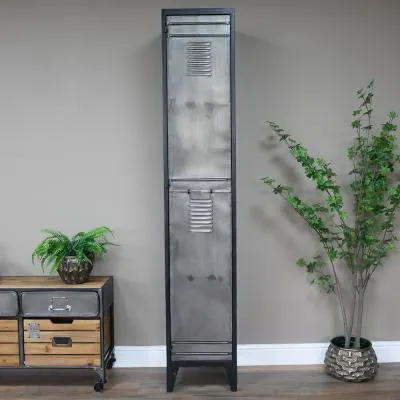 Industrial Locker Tall Cabinet - Black, Metal image