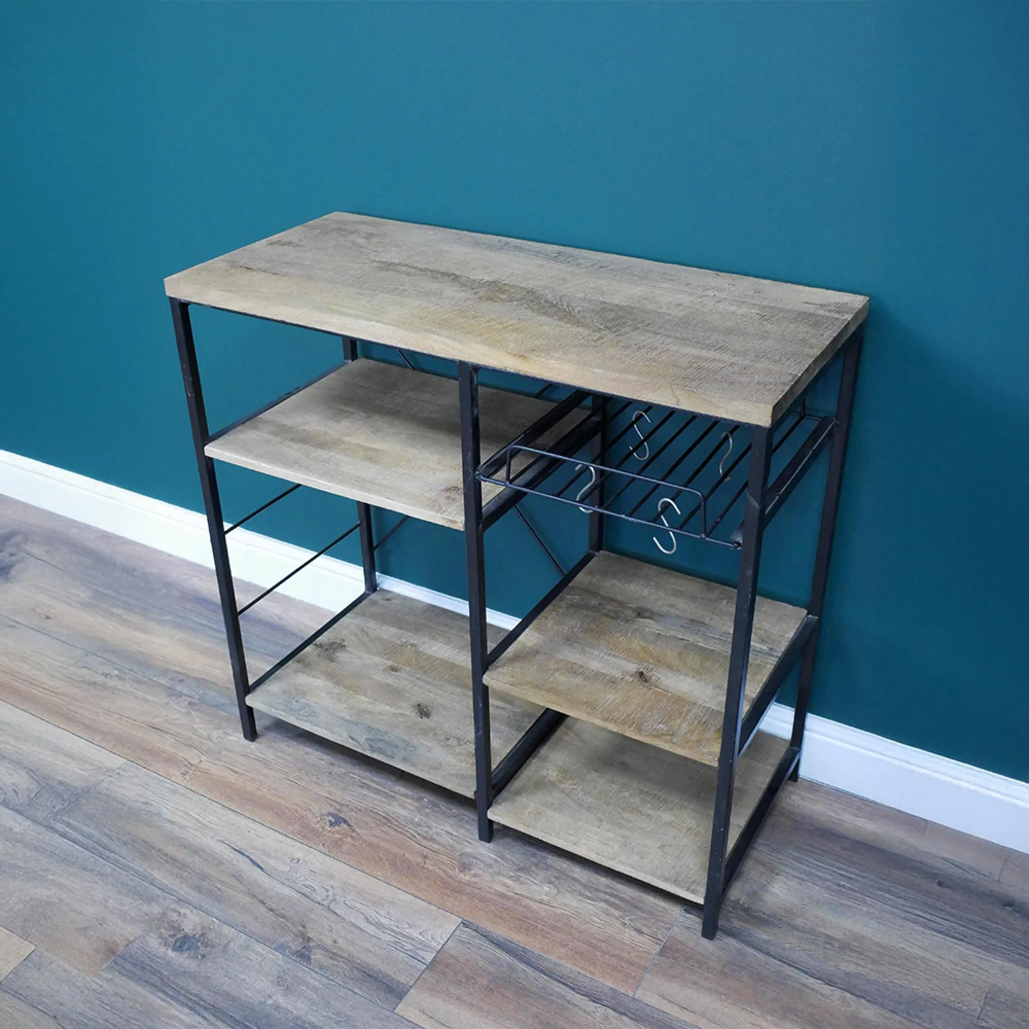 Industrial Mango Wood Kitchen Storage Unit - Mango Wood