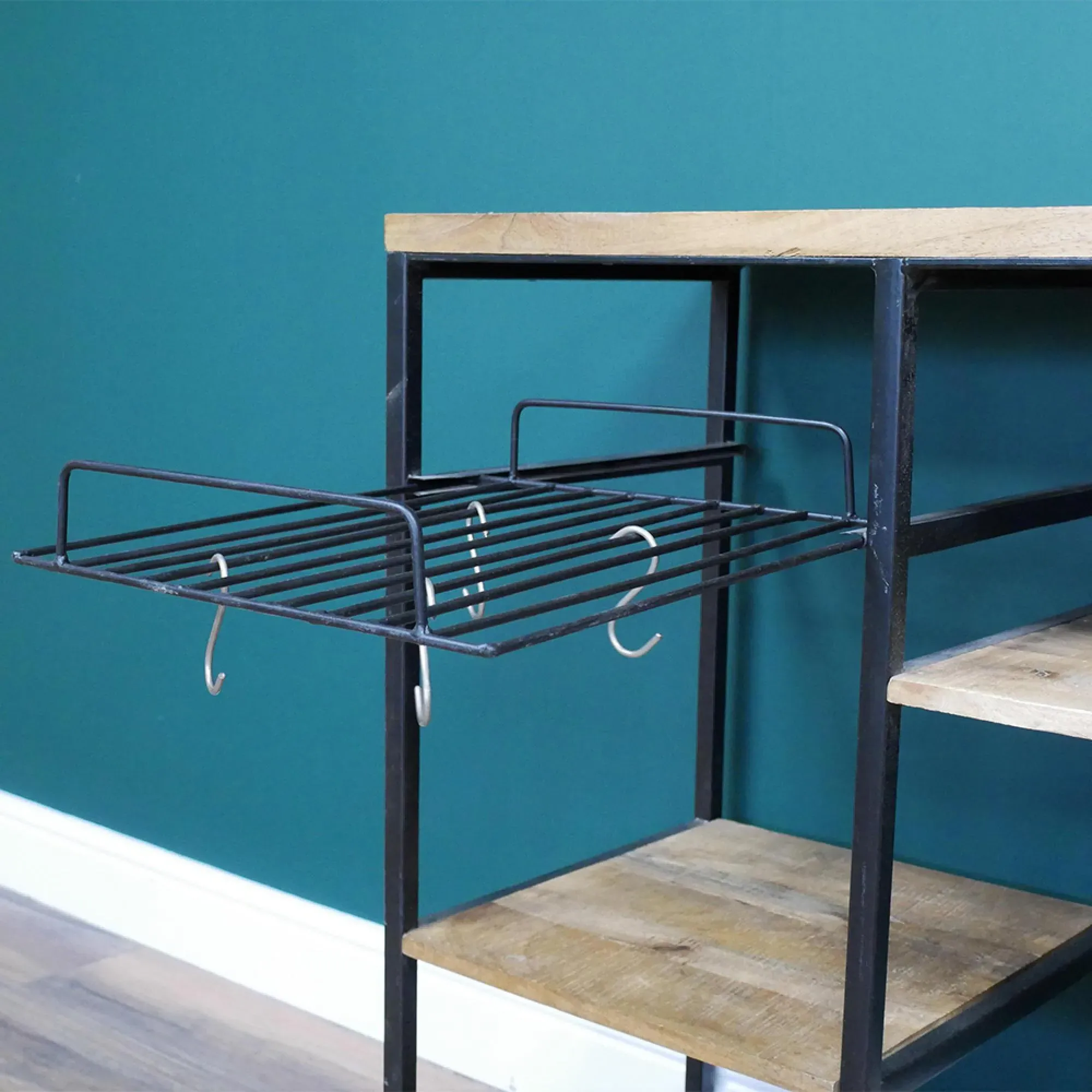 Industrial Mango Wood Kitchen Storage Unit - Mango Wood